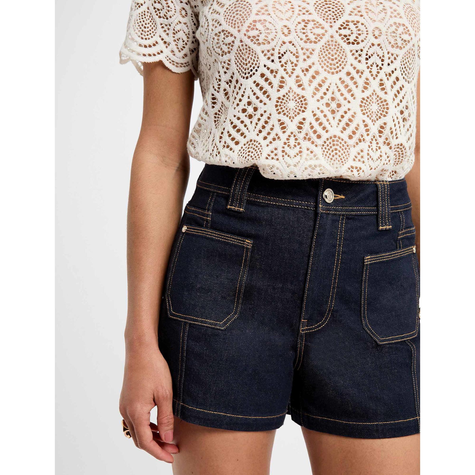 MORGAN Denim Shorts High Waist Straight Fit  