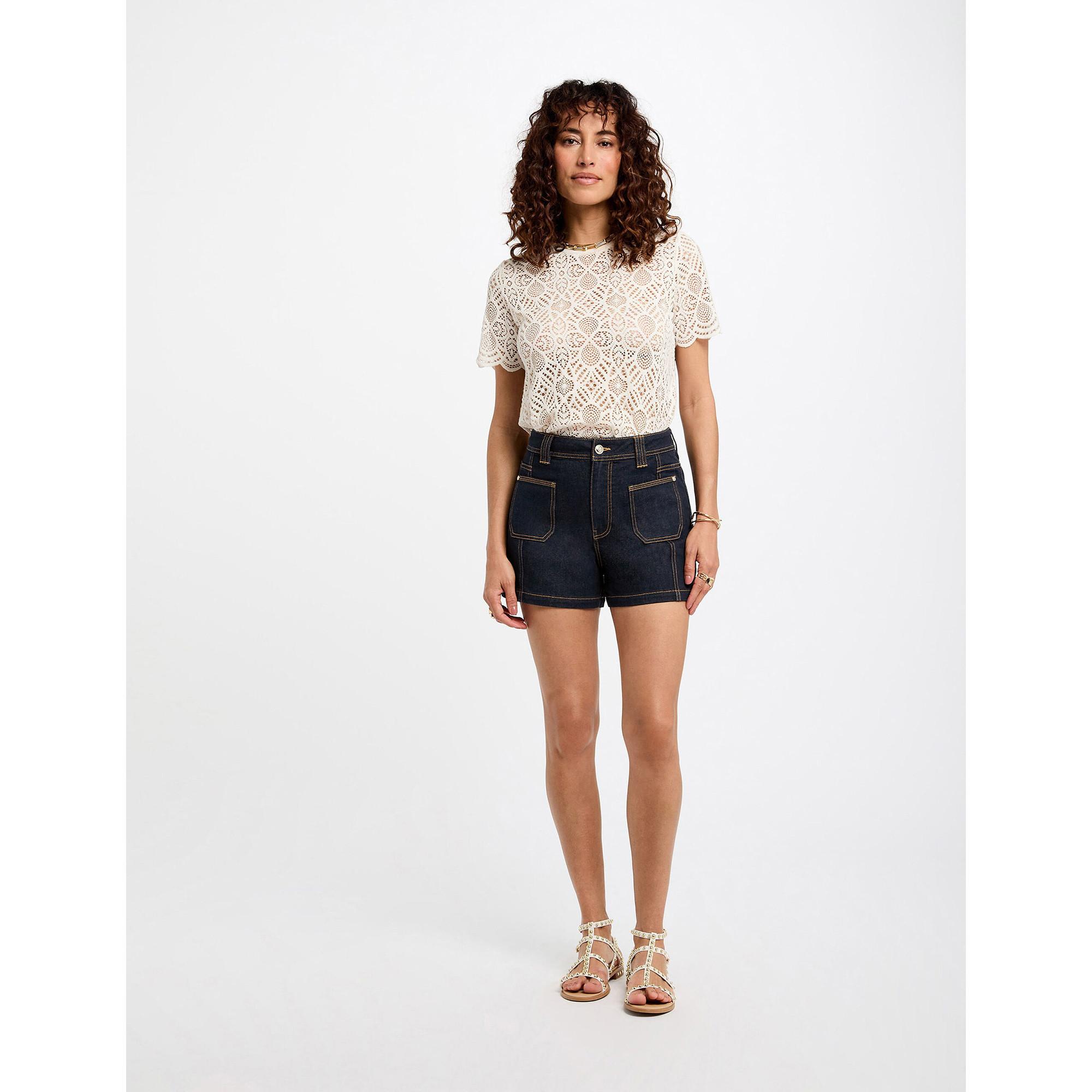 MORGAN Denim Shorts High Waist Straight Fit  