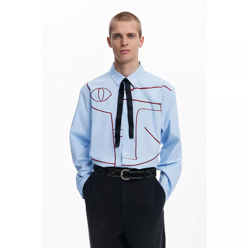 Desigual - Top, für Herren, Himmelblau, Größe XL