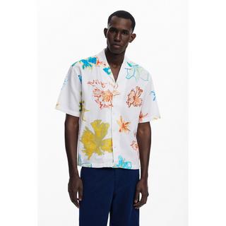 Desigual Kurzarmhemd Tropisches Blattmuster  