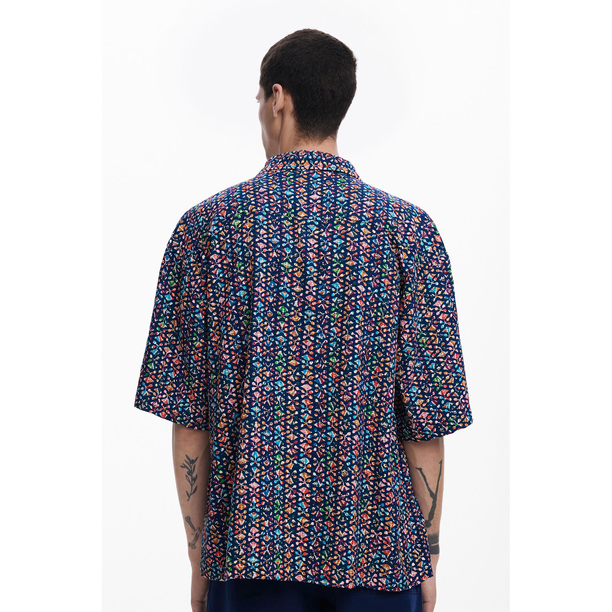 Desigual Kurzarmhemd mit geometrischer Stickerei  