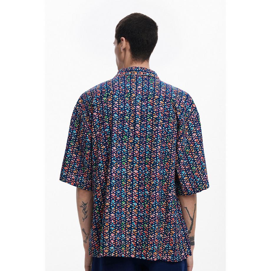 Desigual Kurzarm Hemd Regular Fit mit Muster  