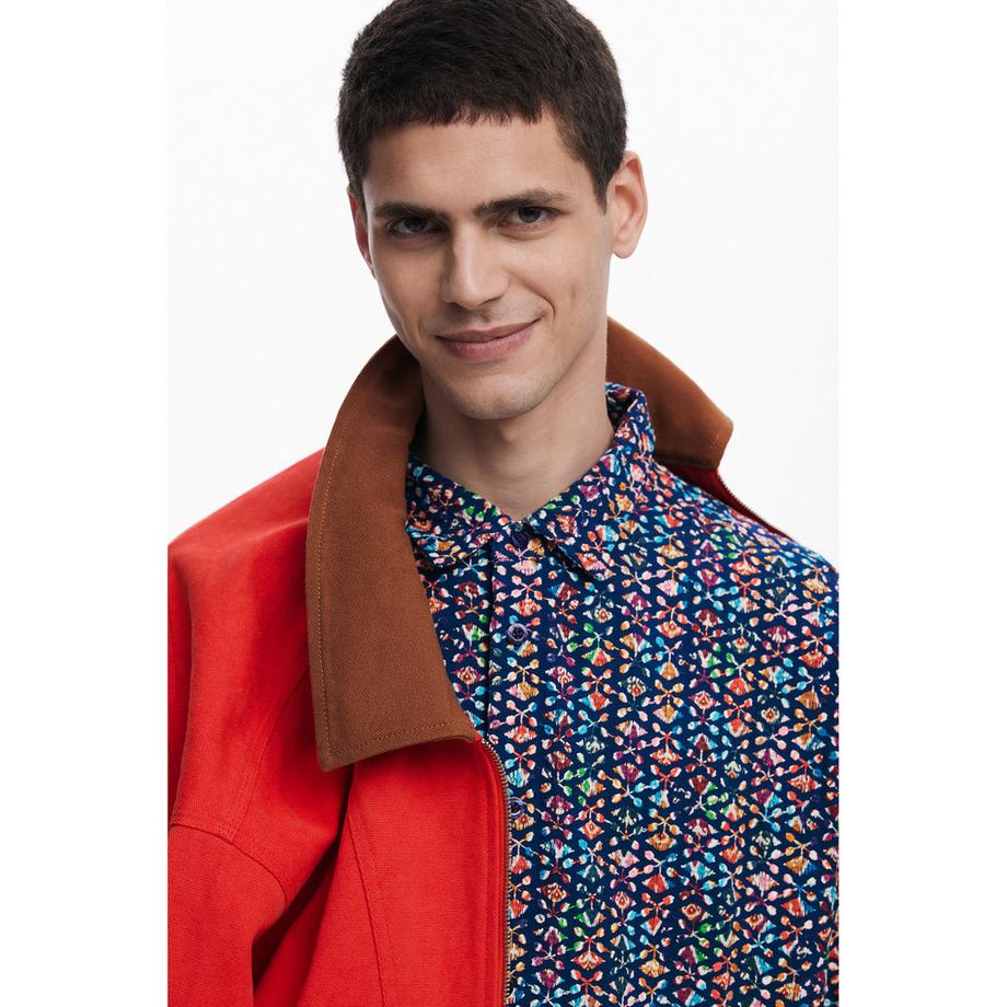 Desigual Kurzarm Hemd Regular Fit mit Muster  