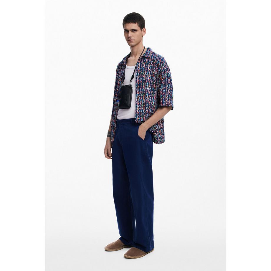 Desigual Kurzarm Hemd Regular Fit mit Muster  