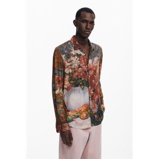 Desigual Impressionistisches Karomuster Langarm Top  