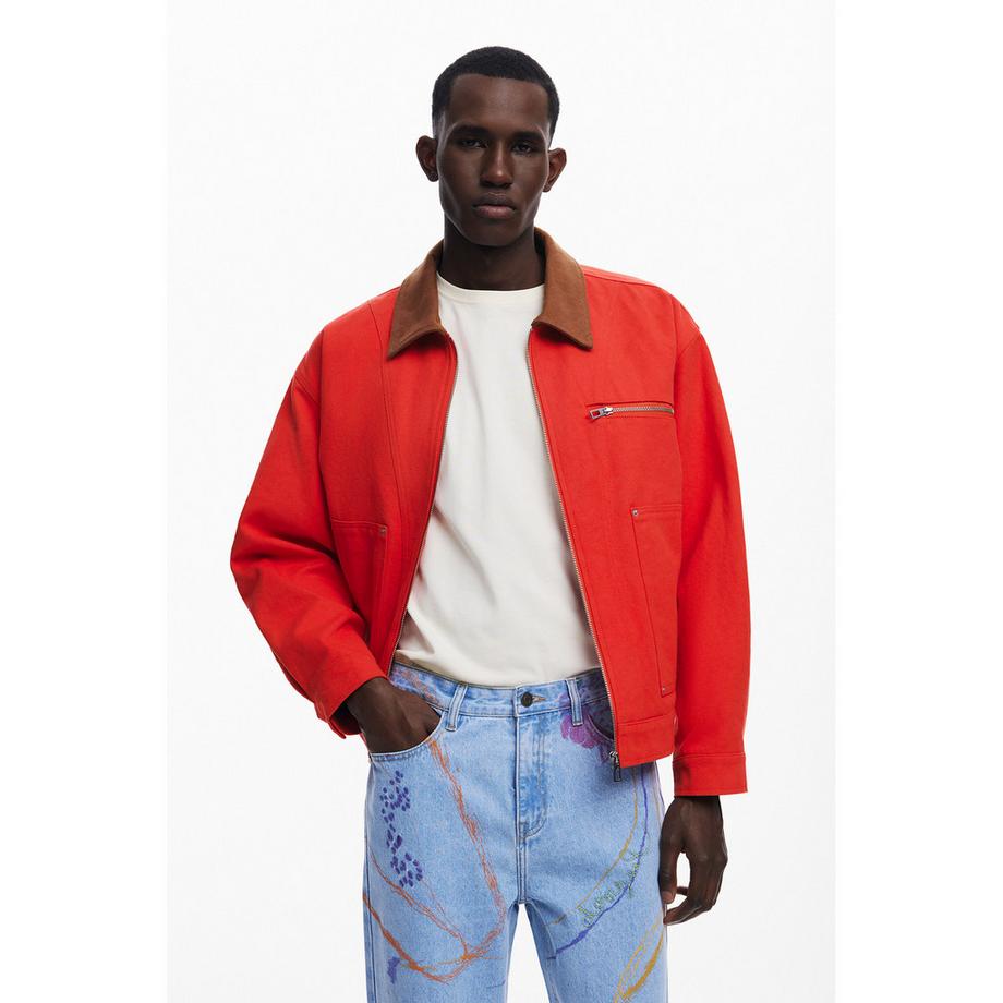 Desigual Jeans Relaxed Loose Fit con Stampa Astratta  