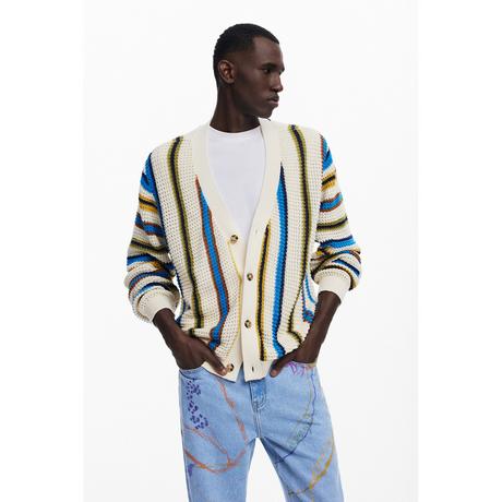Desigual Gestreifter Strick Cardigan  