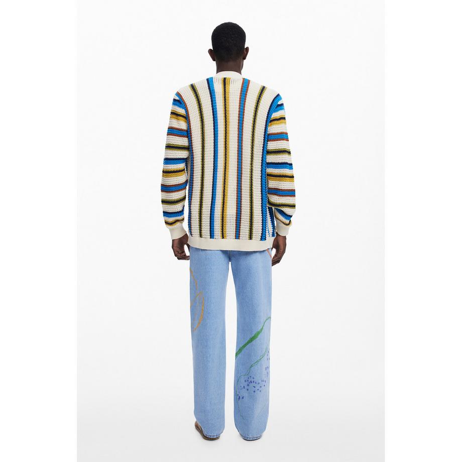 Desigual Gestreifter Button-Up Cardigan  