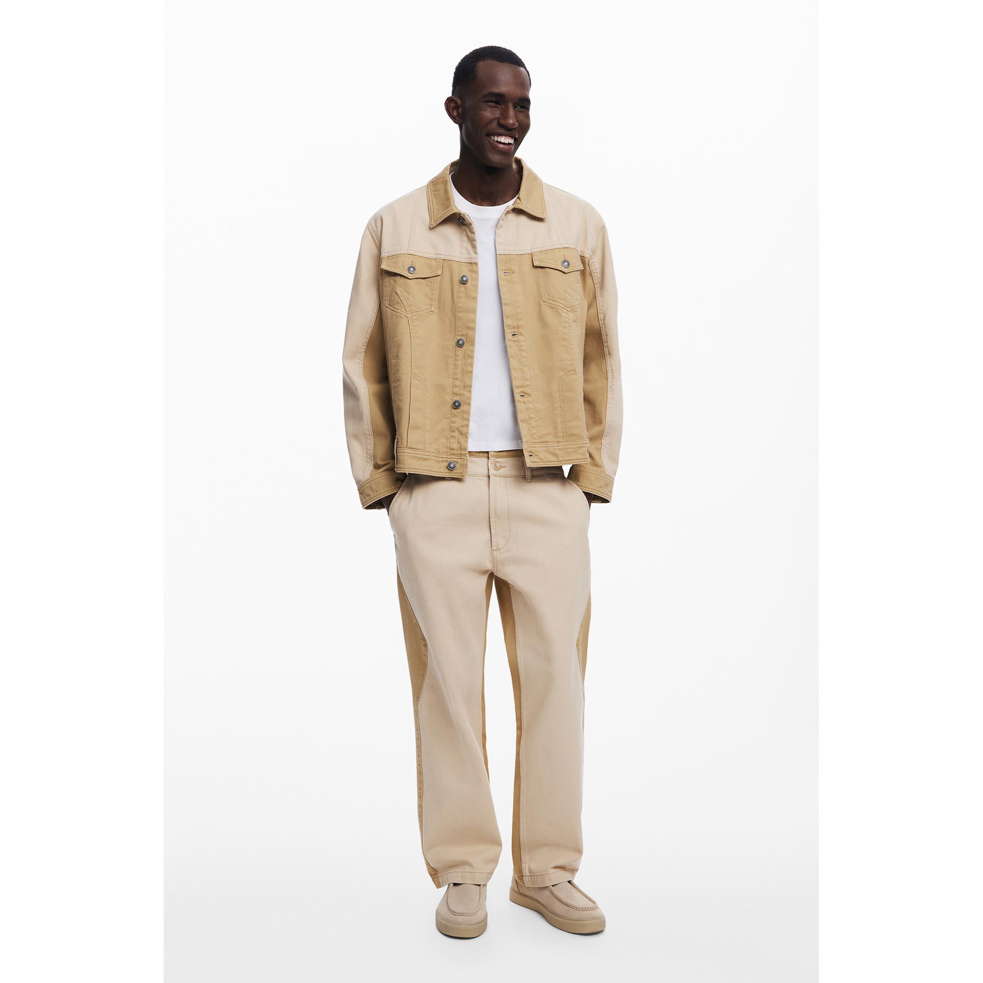 Desigual Two Tone Straight Leg Jeans  