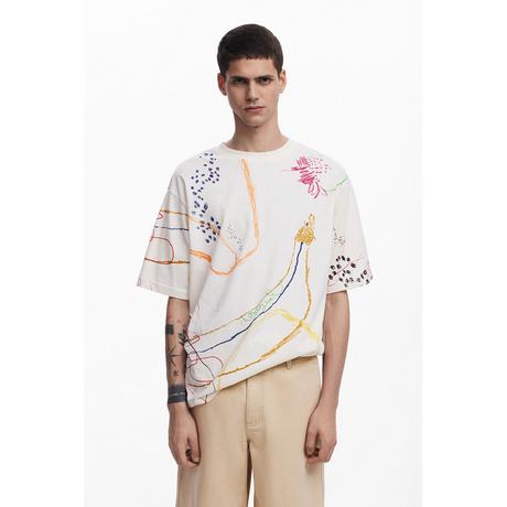Desigual T-Shirt mit abstraktem Print  
