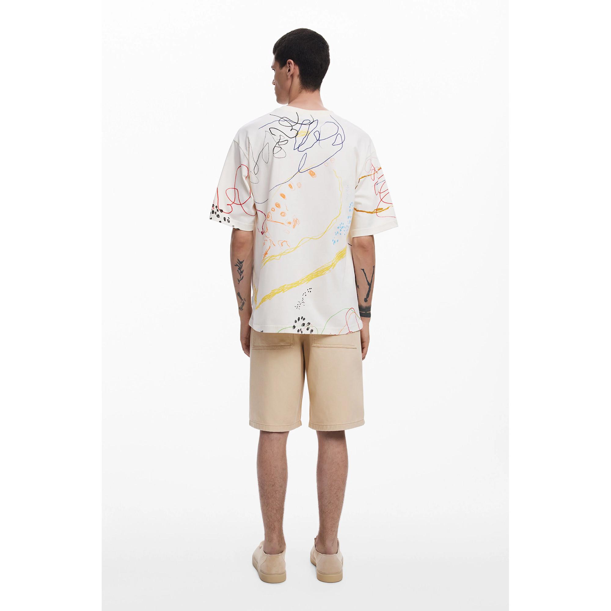 Desigual T-Shirt mit abstraktem Print  