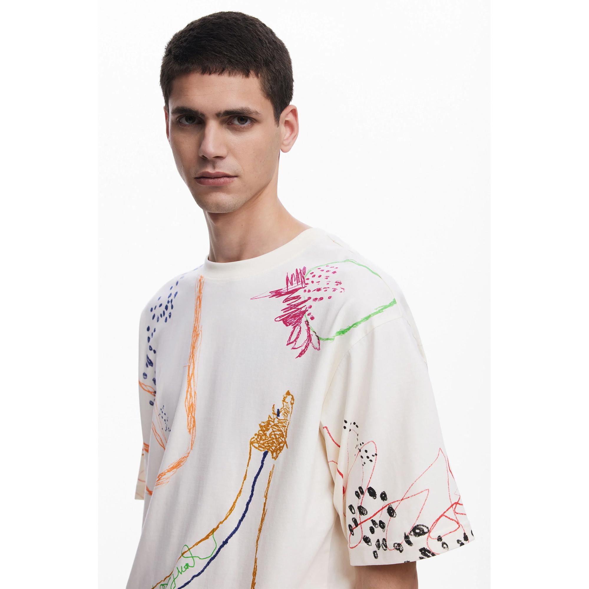 Desigual T-Shirt mit abstraktem Print  