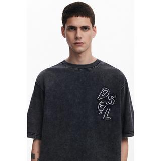 Desigual Denim Mickey Mouse Patchwork T-Shirt  