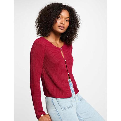 MORGAN Gerippter Strick Cardigan  