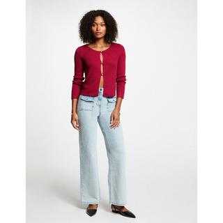 MORGAN Gerippter Strick Cardigan  