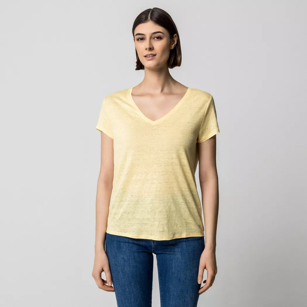 Manor Woman - T-Shirt, für Damen, Gelb Pastel, Größe L