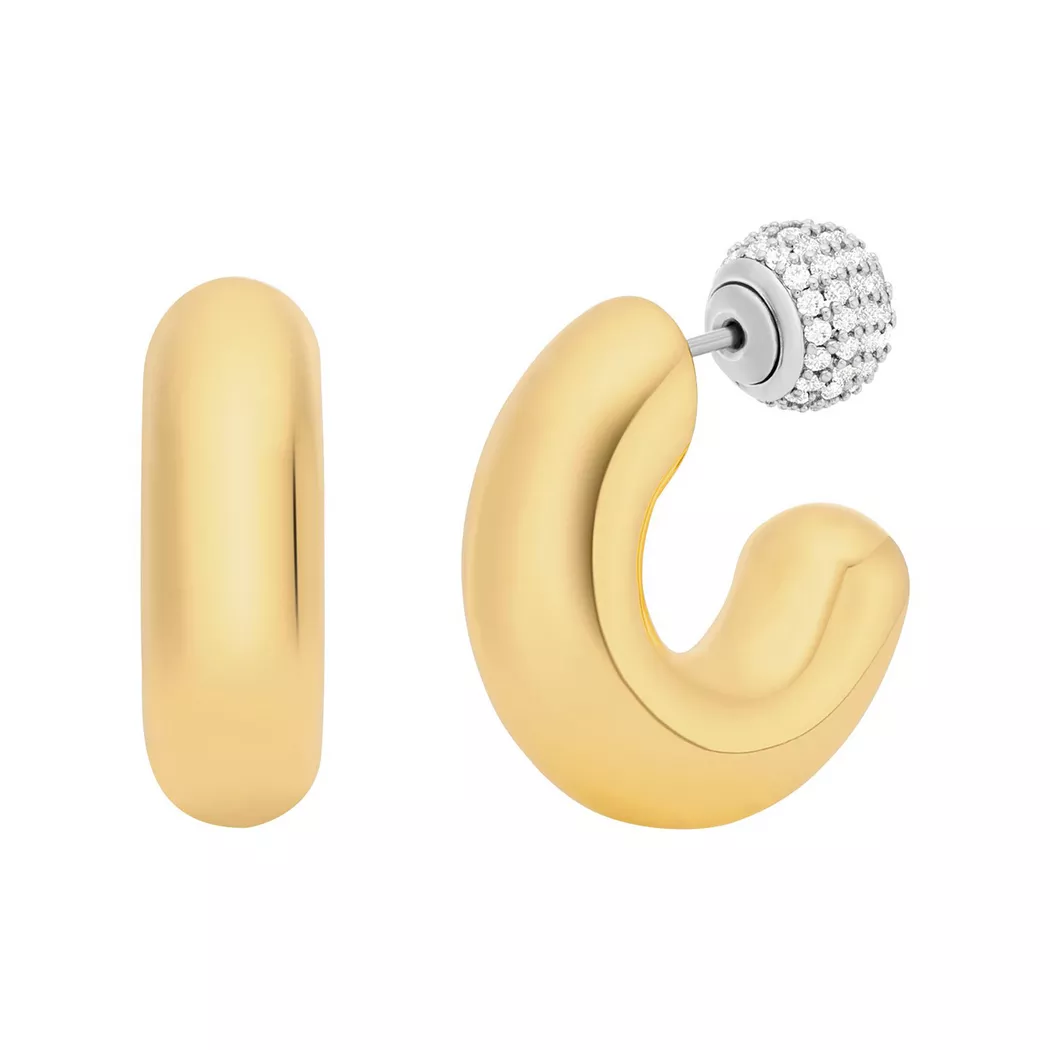 Paar Creolen MICHAEL KORS "Schmuck Geschenk Metall Ohrringe PREMIUM", gold (gelbgoldfarben, metallfarben), Ohrringe, Damen, Metall 5