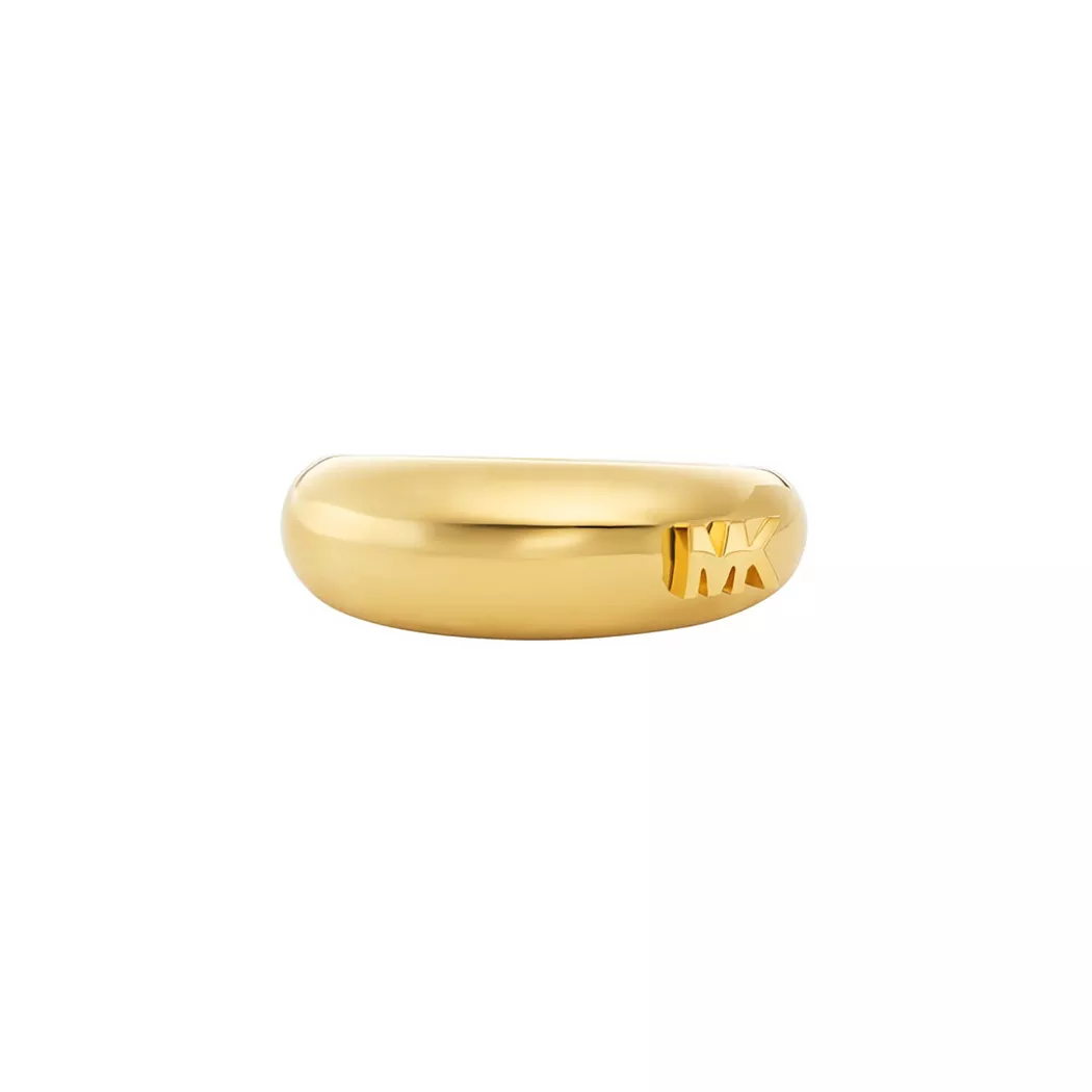 Fingerring MICHAEL KORS "Schmuck Geschenk Metall Ring PREMIUM" Gr. 18, gold (gelbgoldfarben), Fingerringe, Damen, 18,mit Zirkonia, Metall, 3mm, Fingerring, wahlweise mit oder ohne Zirkonia