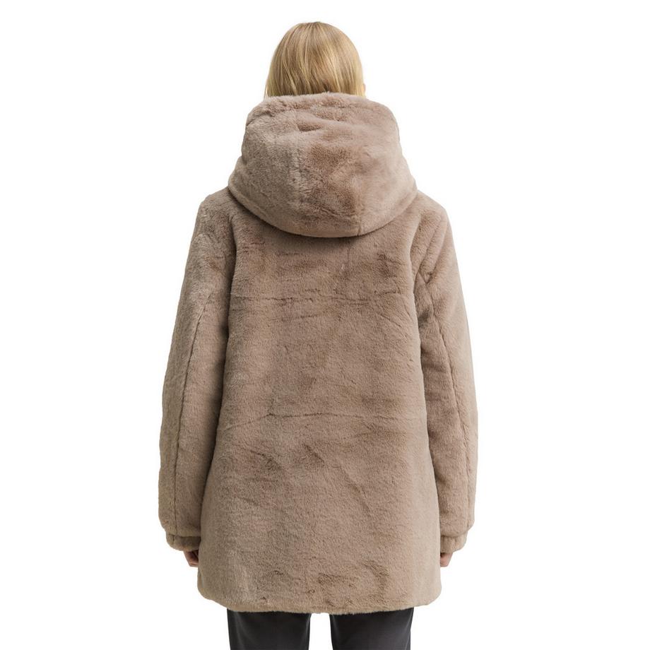 TOM TAILOR Manteau réversible en fausse fourrure  