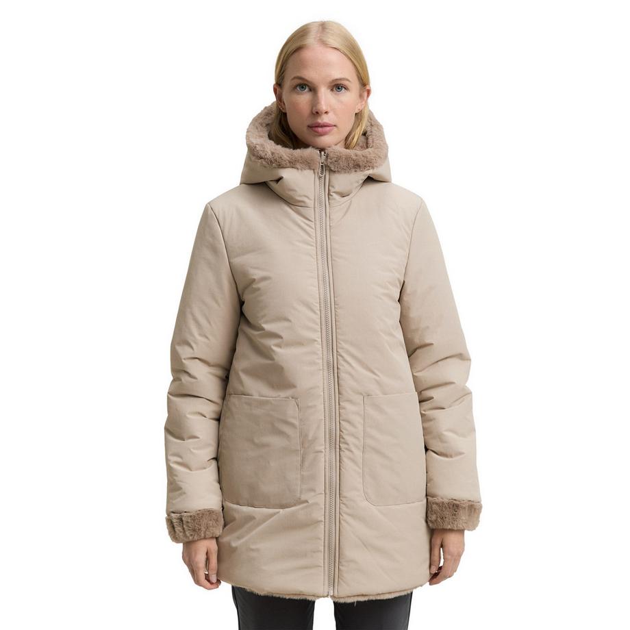 TOM TAILOR Manteau réversible en fausse fourrure  