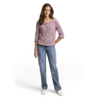 TOM TAILOR Gemusterte Henley 3/4 Arm Bluse  