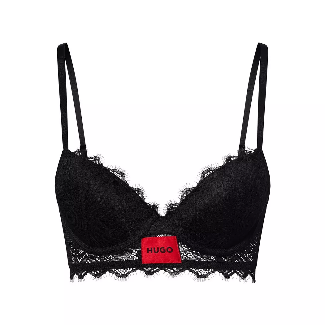 Hugo - BH mit Push up Effekt, für Damen, Black, Größe 80C 3
