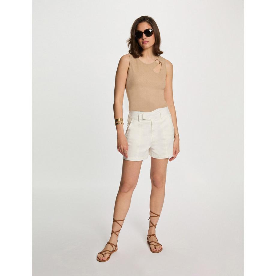 MORGAN T-shirt senza maniche con dettaglio anello  