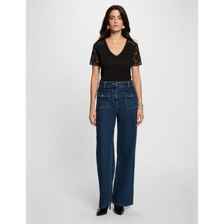 MORGAN Spitzen Kurzarm Bluse  