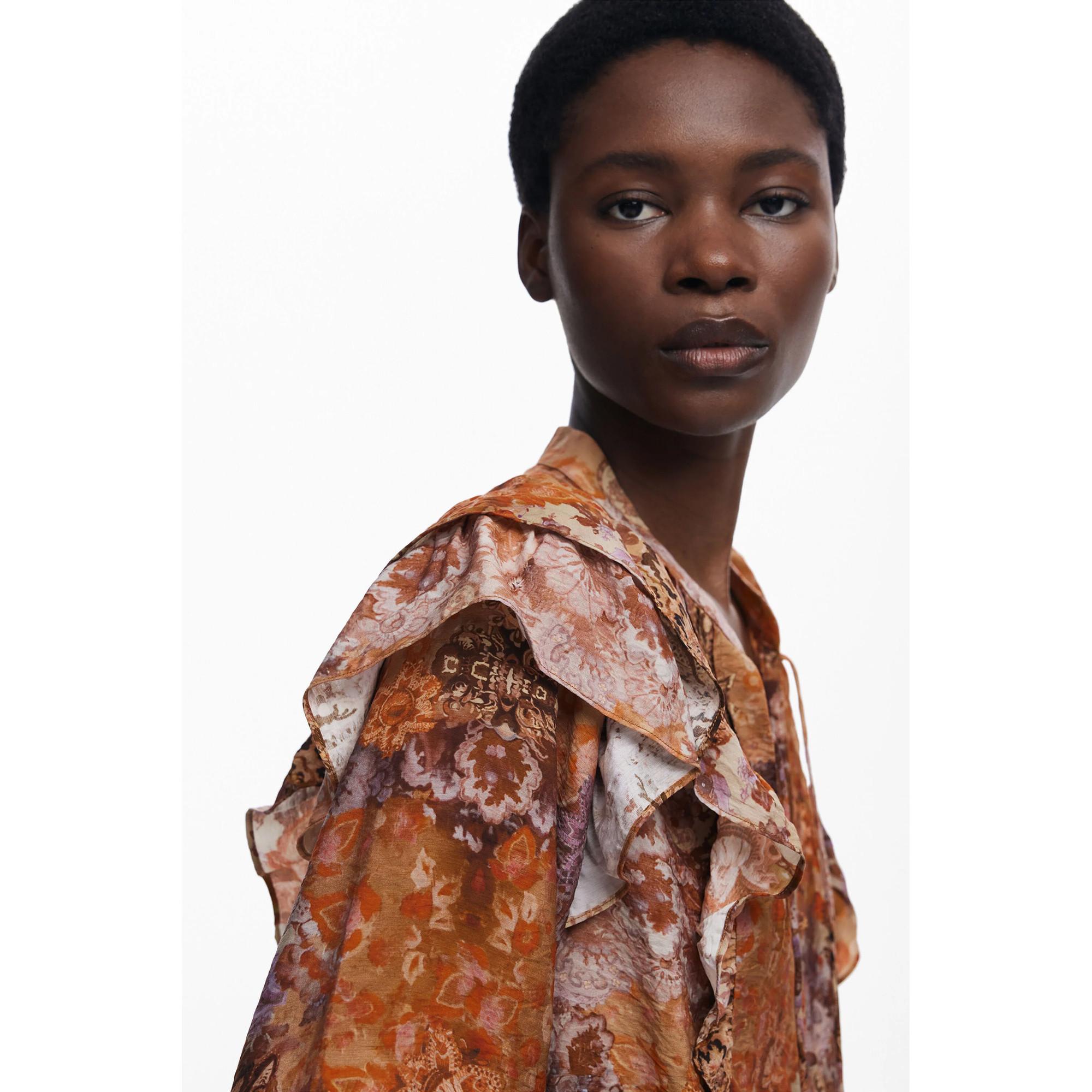 Desigual Geblümte Bluse Relaxed Fit  