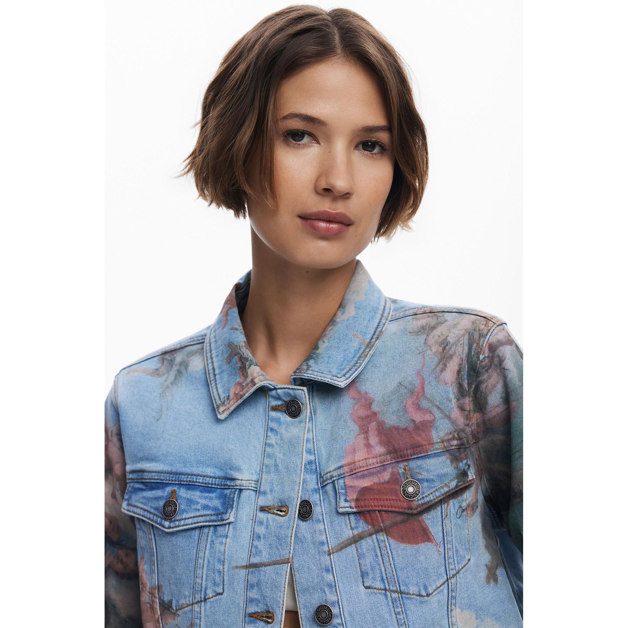 Desigual Jeansjacke Renaissance Print  