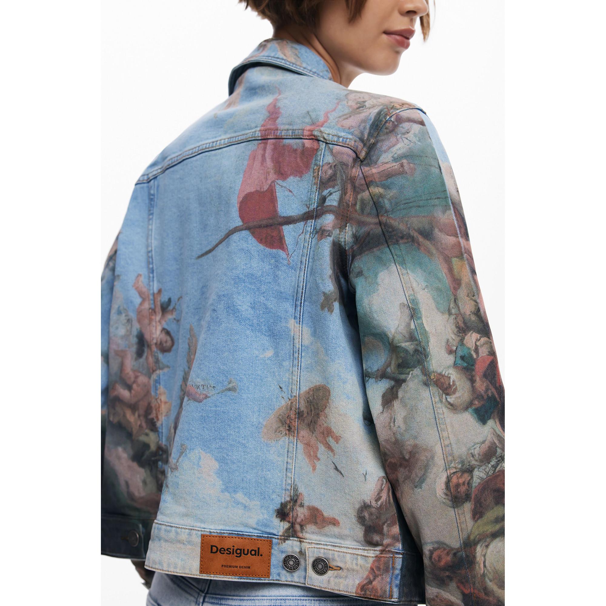 Desigual Jeansjacke Renaissance Print  