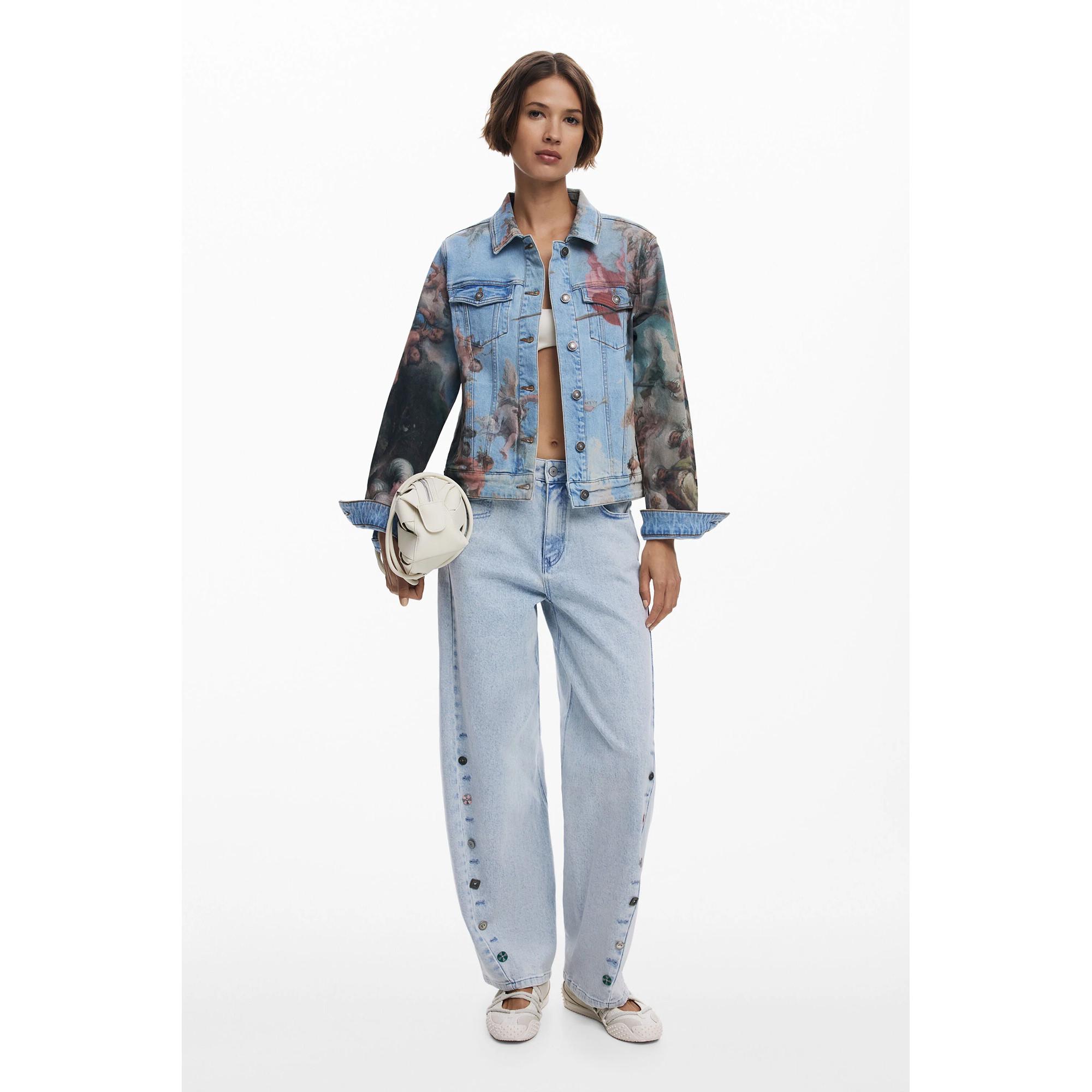 Desigual Jeansjacke Renaissance Print  