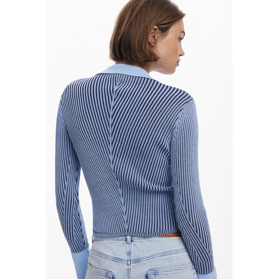 Desigual Gestreifter Langarm Cardigan  