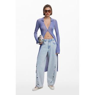 Desigual Cardigan côtelé à manches longues  