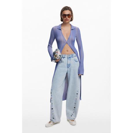 Desigual Cardigan côtelé à manches longues  