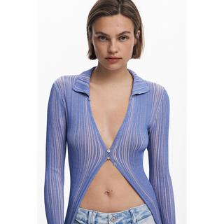 Desigual Cardigan côtelé à manches longues  