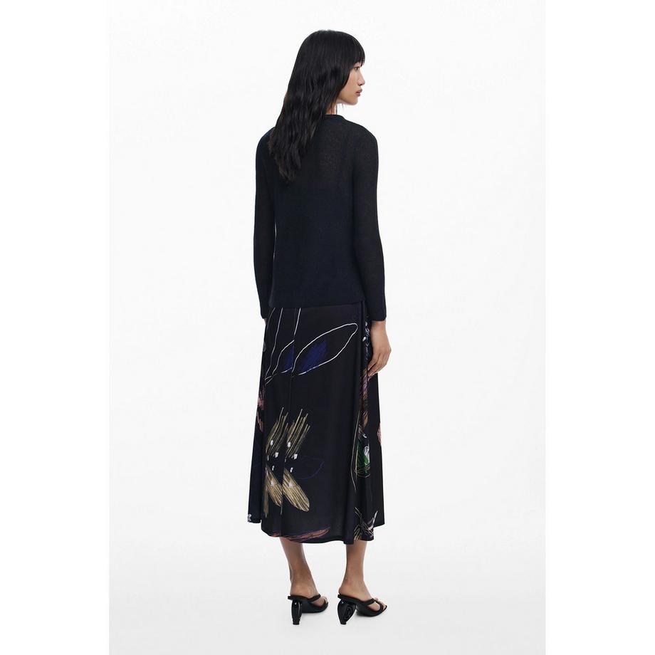 Desigual Robe 2-en-1 Manches Longues Fleurie  