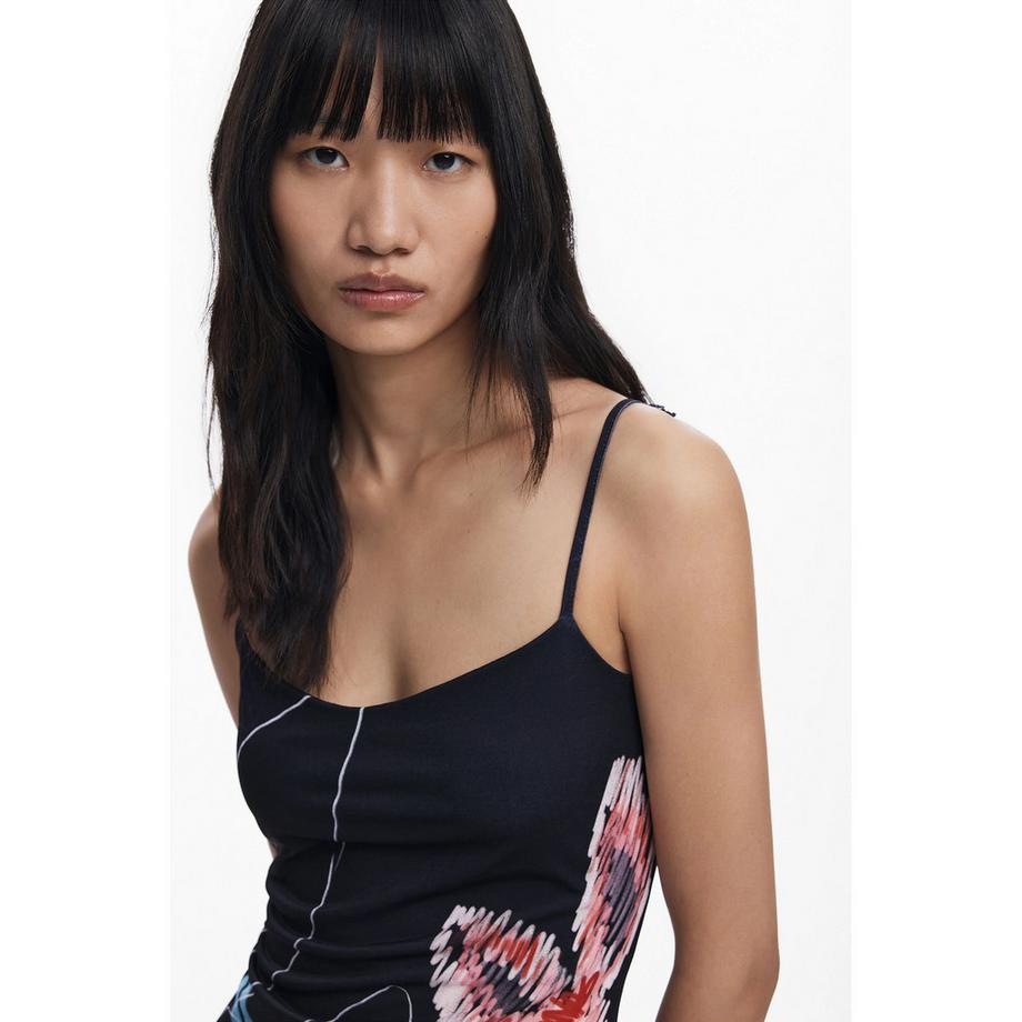 Desigual Robe 2-en-1 Manches Longues Fleurie  