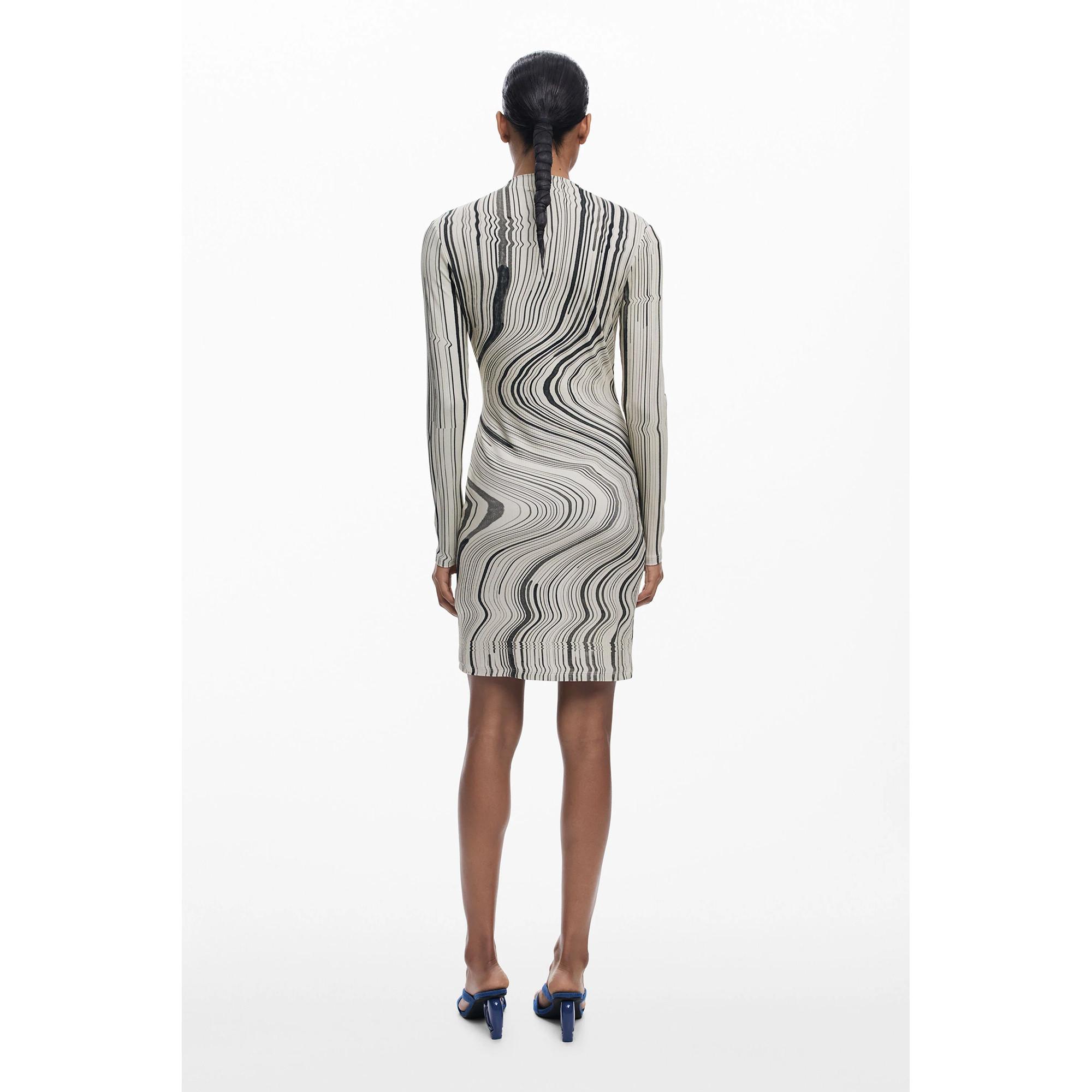 Desigual Mini Kleid mit Wellenstreifenmuster  