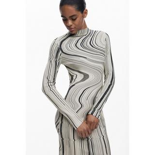 Desigual Mini Kleid mit Wellenstreifenmuster  