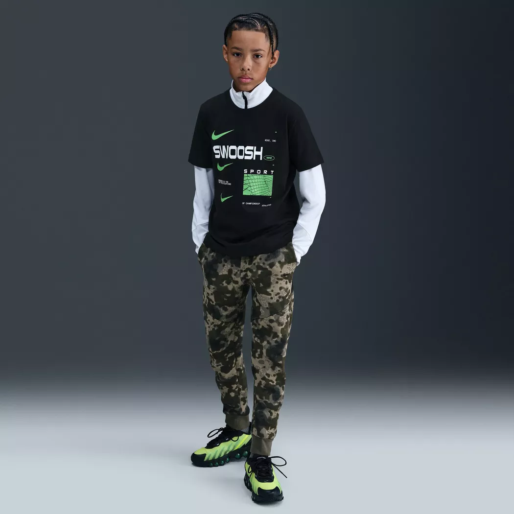 Nike - T-Shirt, K Nsw Tee Swoosh Spt, S, Black