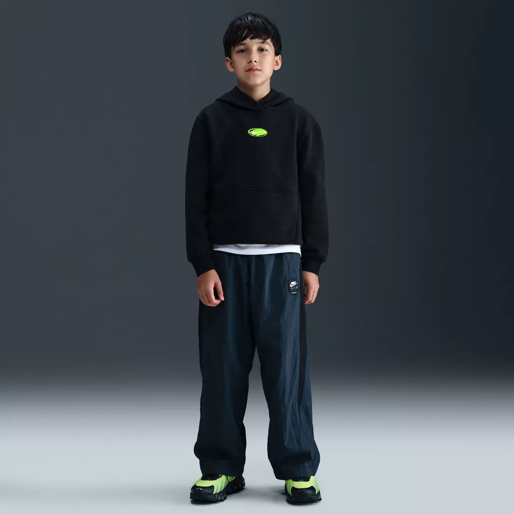 Nike - Top, K Nsw Club Flc Hdy Oc, S, Schwarz/Weiss