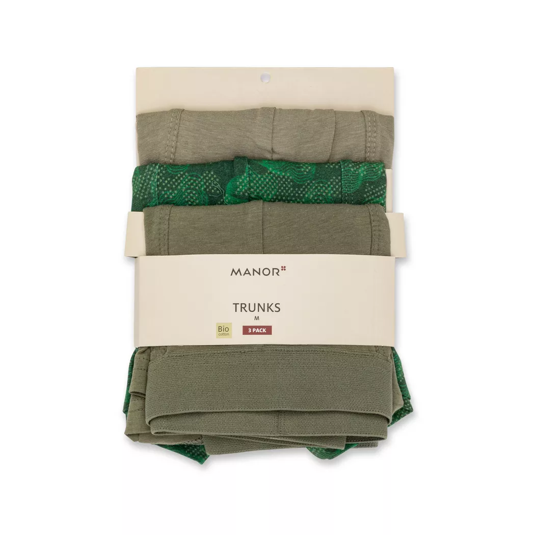 Manor Man - Boxershorts, 3er-Pack, für Herren, Multicolor, Größe M 5