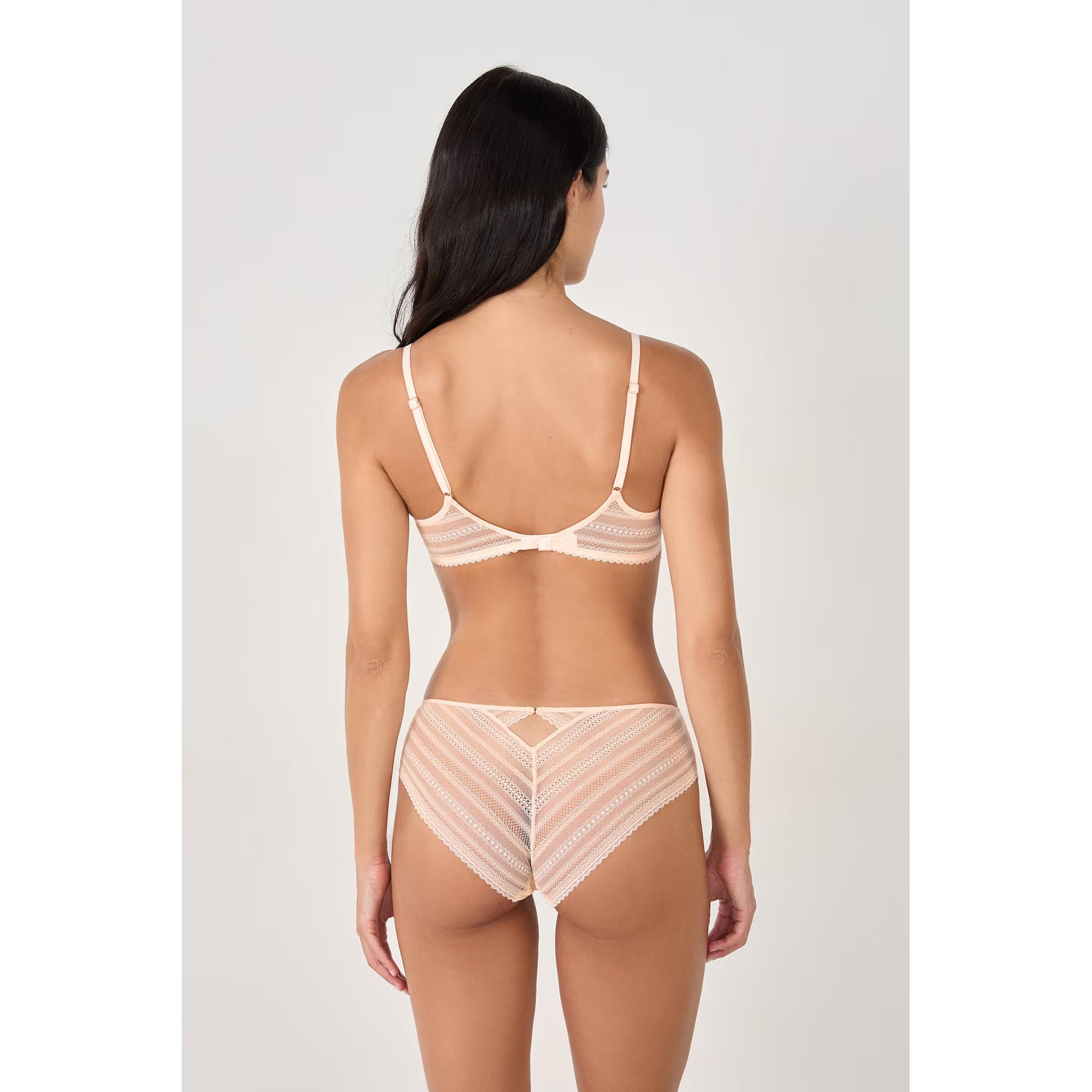 Etam Soutien-gorge balconnet dentelle florale rayé  