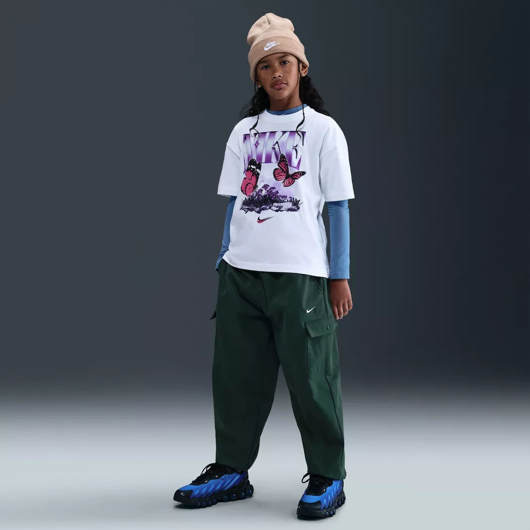 Nike - T-Shirt, G Nsw Tee Buttrfly Os, S, Weiss