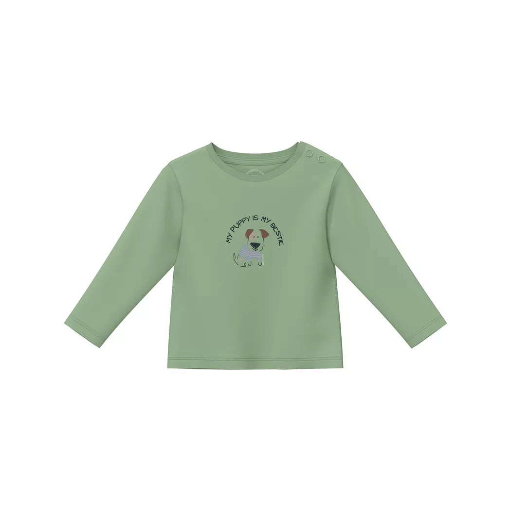 s. Oliver - T-Shirt, 92, Grün Bedruckt