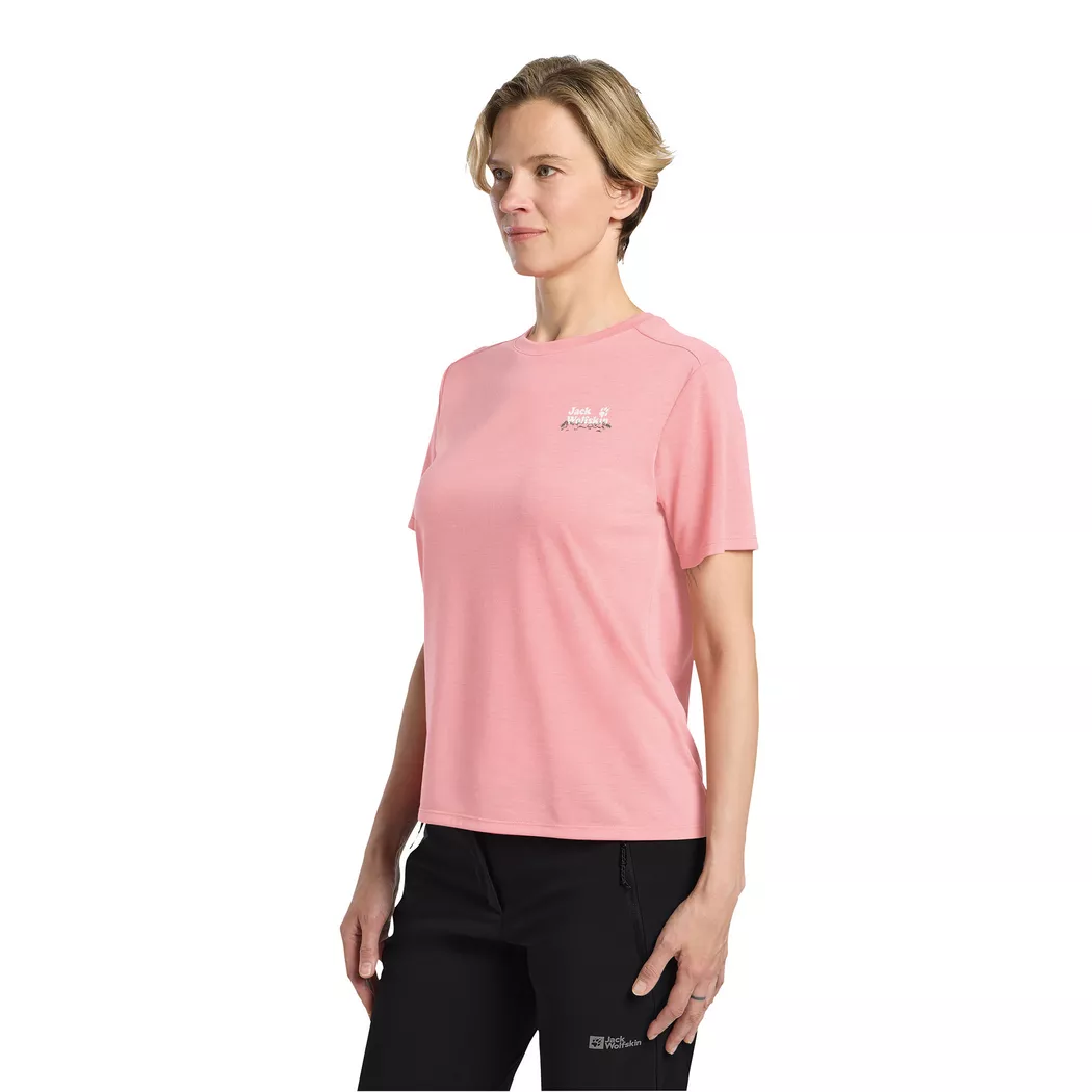 Jack Wolfskin - T-Shirt, Vonnan Graphic T W, L, Rosa