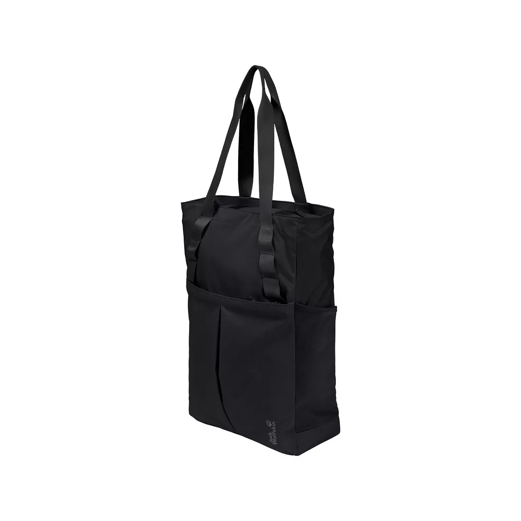 Schultertasche JACK WOLFSKIN "ZOYA 2IN1 TOTE", Damen, schwarz, Polyamid, Polyester, Taschen Schultertasche, aus Polyamid, mit Polyesterfutter, sportlicher Stil