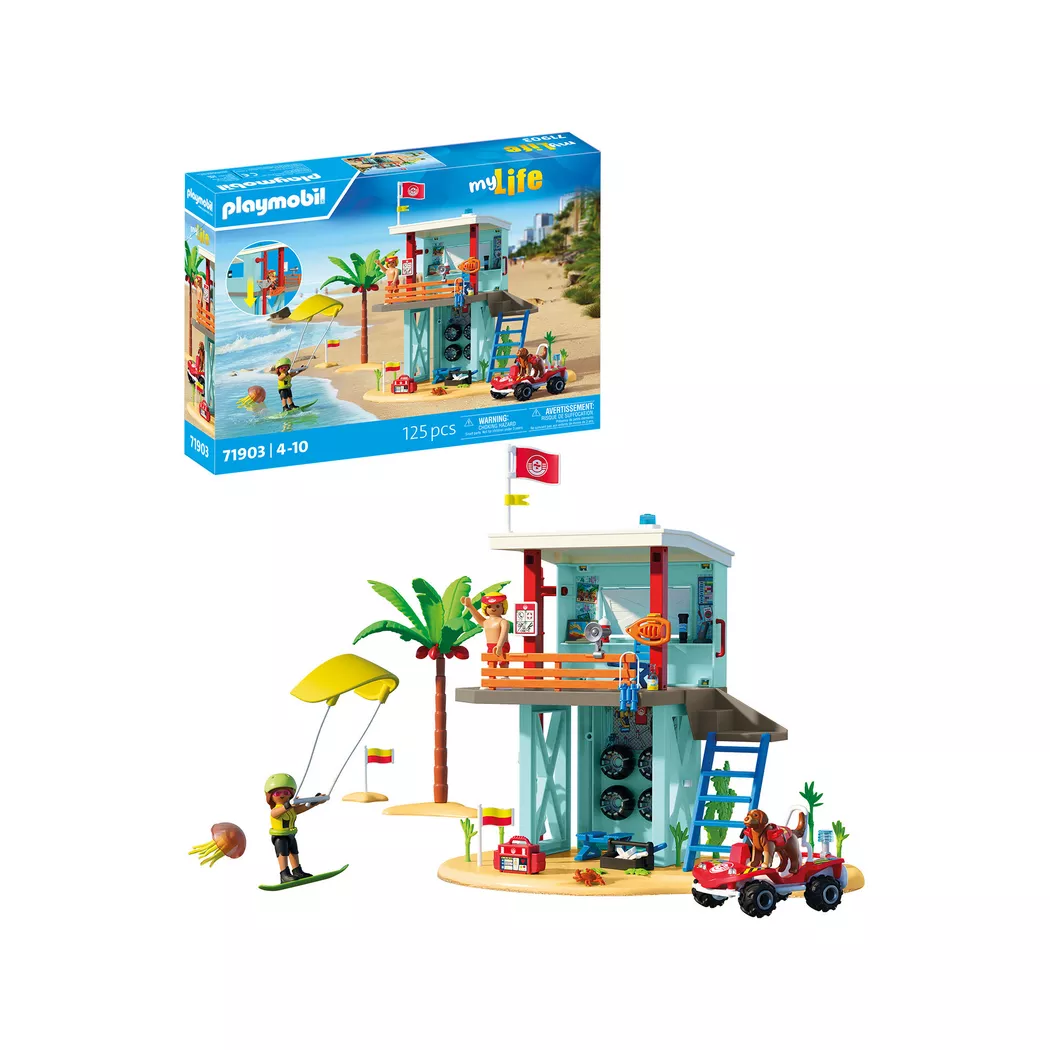 Playmobil - 71903 Rettungsturm mit Beach buggy, Multicolor