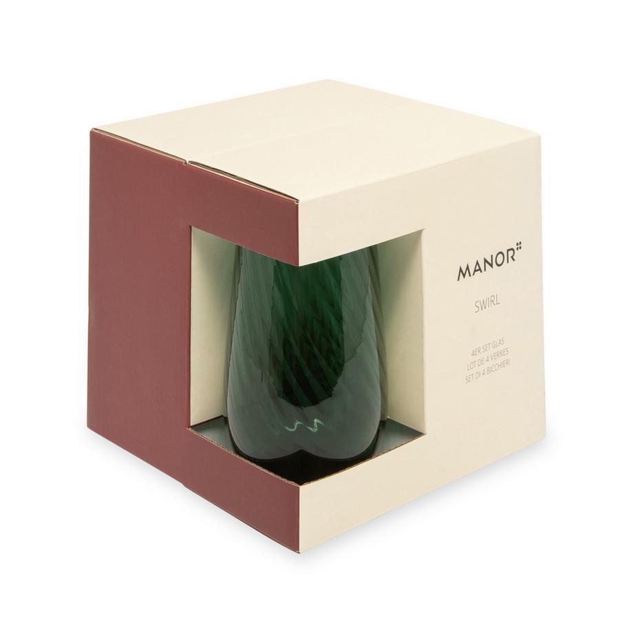 Manor Verres à long drink, 4 pièces Swirl 